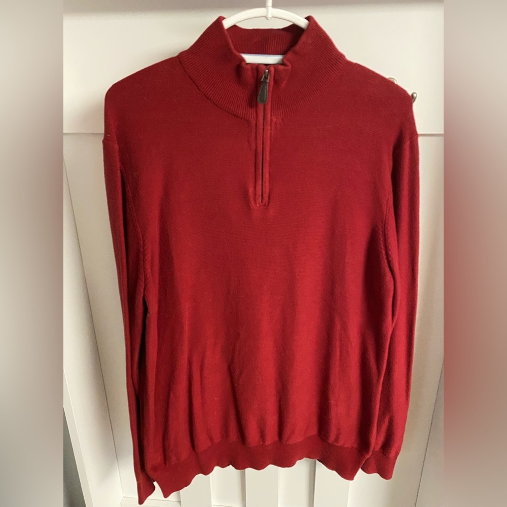 LACHLAN Mens Red sweater Shirt. Long sleeve. Size Large